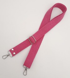 Angel Çanta Aksesuar Pamuklu Kolon 120x3 cm Fuşya Gümüş Metalli - 3