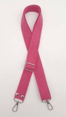 Angel Çanta Aksesuar Pamuklu Kolon 120x3 cm Fuşya Gümüş Metalli - 1