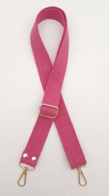 Angel Çanta Aksesuar Pamuklu Kolon 120x3 cm Fuşya Light Gold Metalli - 1