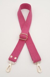 Angel Çanta Aksesuar Pamuklu Kolon 120x3 cm Fuşya Light Gold Metalli - 2