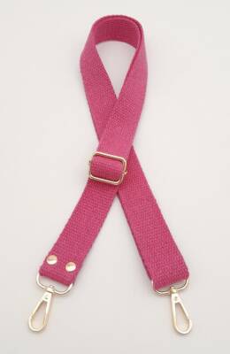 Angel Çanta Aksesuar Pamuklu Kolon 120x3 cm Fuşya Light Gold Metalli - 2