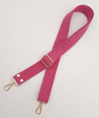 Angel Çanta Aksesuar Pamuklu Kolon 120x3 cm Fuşya Light Gold Metalli - 3