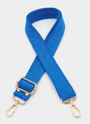 Angel Çanta Aksesuar Pamuklu Kolon 120X3 Cm Mavi Light Gold Metalli - 1