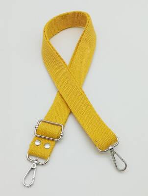 Angel Çanta Aksesuar Pamuklu Kolon 120X3 Cm Sarı Gümüş Metalli - 1