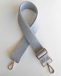 Angel Çanta Aksesuar Pamuklu Kolon 120X4 Cm Gümüş Metal Gri Renk - Angel Çanta Aksesuar