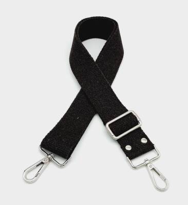 Angel Çanta Aksesuar Pamuklu Kolon 120X4 Cm Gümüş Metal Kahverengi - 1