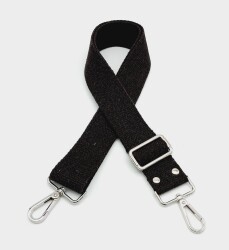 Angel Çanta Aksesuar Pamuklu Kolon 120X4 Cm Gümüş Metal Kahverengi - Angel Çanta Aksesuar