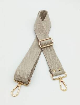 Angel Çanta Aksesuar Pamuklu Kolon 120X4 Cm Light Gold Metal Bej - 1