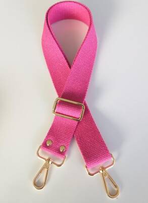 Angel Çanta Aksesuar Pamuklu Kolon 120X4 Cm Light Gold Metal Fuşya - 1