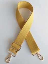 Angel Çanta Aksesuar Pamuklu Kolon 120X4 Cm Light Gold Metal Hardal Sarı - Angel Çanta Aksesuar