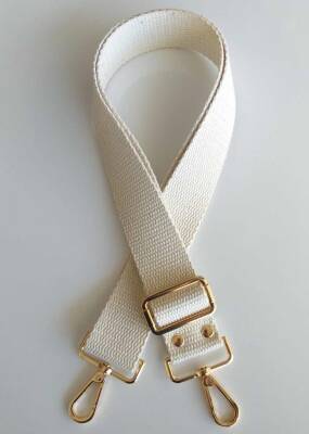Angel Çanta Aksesuar Pamuklu Kolon 120X4 Cm Light Gold Metal Krem Renk - 1