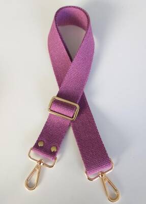 Angel Çanta Aksesuar Pamuklu Kolon 120X4 Cm Light Gold Metal Mor - 1