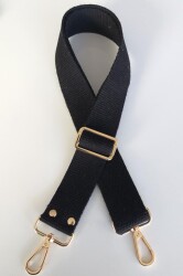 Angel Çanta Aksesuar Pamuklu Kolon 120X4 Cm Light Gold Metal Siyah - Angel Çanta Aksesuar