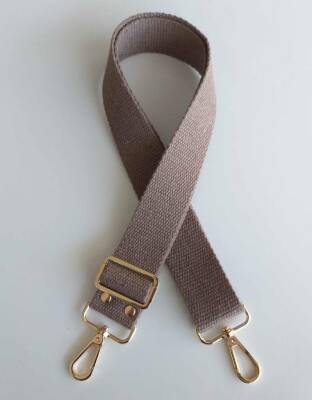 Angel Çanta Aksesuar Pamuklu Kolon 120X4 Cm Light Gold Metal Vizon - 1