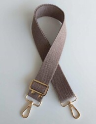 Angel Çanta Aksesuar Pamuklu Kolon 120X4 Cm Light Gold Metal Vizon - Angel Çanta Aksesuar