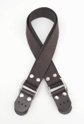 Angel Çanta Aksesuar Pamuklu Kolon 57X3 Cm Derili Kahverengi Çanta Sapı Gümüş Metalli - 2