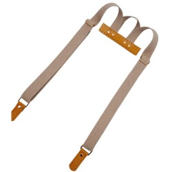 Angel Çanta Aksesuar Pamuklu Kolon Bej Sırt Çantası Sapı Light Gold Metalli - 3