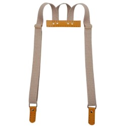 Angel Çanta Aksesuar Pamuklu Kolon Bej Sırt Çantası Sapı Light Gold Metalli - Angel Çanta Aksesuar