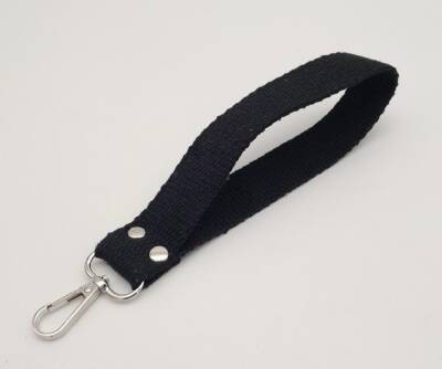 Angel Çanta Aksesuar Siyah Pamuklu Kolon Elcik Gümüş Metalli - 2