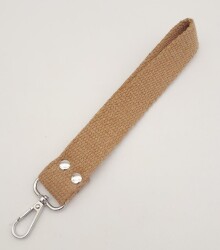 Angel Çanta Aksesuar Sütlü Kahve Pamuklu Kolon Elcik Gümüş Metalli - Angel Çanta Aksesuar