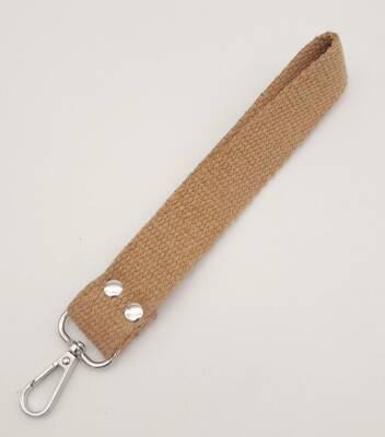 Angel Çanta Aksesuar Sütlü Kahve Pamuklu Kolon Elcik Gümüş Metalli - 1