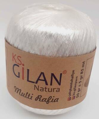 Angel Çanta Aksesuar Parlak Rafya Beyaz Renk No:5 - 1