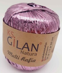 Angel Çanta Aksesuar Parlak Rafya Gül Kurusu Renk No:8 - Angel Çanta Aksesuar