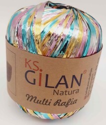 Angel Çanta Aksesuar Parlak Rafya Karışık Renk No:9 - Angel Çanta Aksesuar