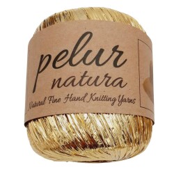 Angel Çanta Aksesuar Parlak Rafya Koyu Gold Renk No:13 - Angel Çanta Aksesuar