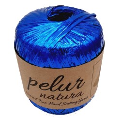 Angel Çanta Aksesuar Parlak Rafya Saks Mavi Renk No:14 - 2