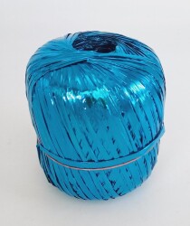 Angel Çanta Aksesuar Parlak Rafya Turkuaz Renk No:12 - Angel Çanta Aksesuar