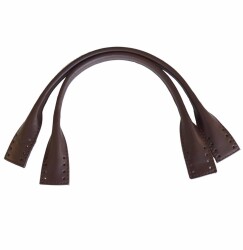 Angel Çanta Aksesuar Gerçek Deri Kısa Pelikan Model Çanta Sapı Koyu Kahve Renk - Angel Çanta Aksesuar