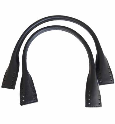 Angel Çanta Aksesuar Gerçek Deri Kısa Pelikan Model Çanta Sapı Siyah Renk - 1