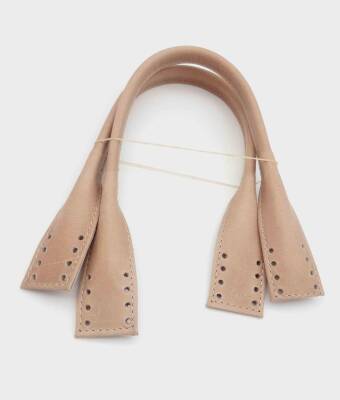 Angel Çanta Aksesuar Gerçek Deri Kısa Pelikan Model Çanta Sapı Vizon Renk - 1