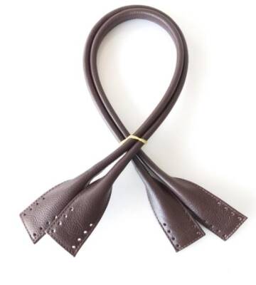 Angel Çanta Aksesuar Gerçek Deri Pelikan Model Çanta Sapı Koyu Kahve Renk - 1