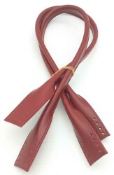 Angel Çanta Aksesuar Gerçek Deri Pelikan Model Çanta Sapı Koyu Kırmızı Renk - Angel Çanta Aksesuar