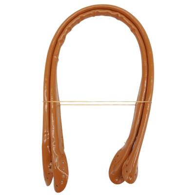 Angel Çanta Aksesuar Parlak Rugan Deri Pelikan Model Çanta Sapı Açık Taba Renk - 1