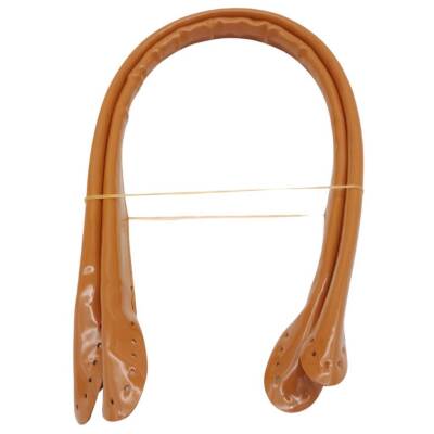 Angel Çanta Aksesuar Parlak Rugan Deri Pelikan Model Çanta Sapı Açık Taba Renk - 3