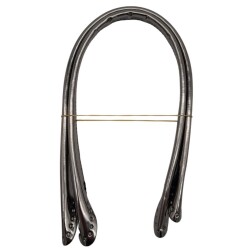 Angel Çanta Aksesuar Parlak Rugan Deri Pelikan Model Çanta Sapı Antrasit Renk - 1