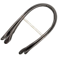 Angel Çanta Aksesuar Parlak Rugan Deri Pelikan Model Çanta Sapı Antrasit Renk - 2