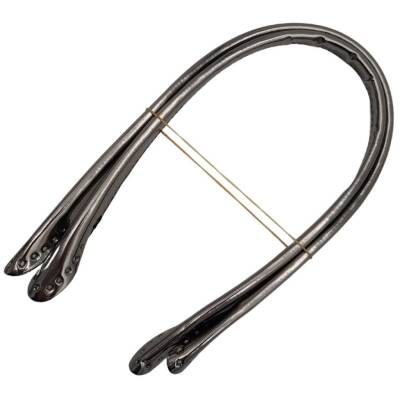 Angel Çanta Aksesuar Parlak Rugan Deri Pelikan Model Çanta Sapı Antrasit Renk - 2