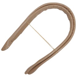 Angel Çanta Aksesuar Parlak Rugan Deri Pelikan Model Çanta Sapı Bej Renk - 2