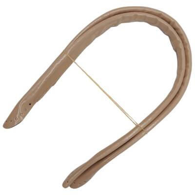 Angel Çanta Aksesuar Parlak Rugan Deri Pelikan Model Çanta Sapı Bej Renk - 2