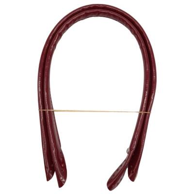 Angel Çanta Aksesuar Parlak Rugan Deri Pelikan Model Çanta Sapı Bordo Renk - 1