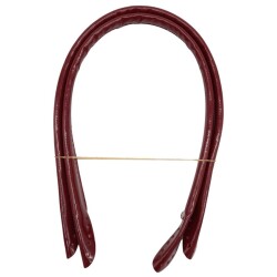 Angel Çanta Aksesuar Parlak Rugan Deri Pelikan Model Çanta Sapı Bordo Renk - Angel Çanta Aksesuar