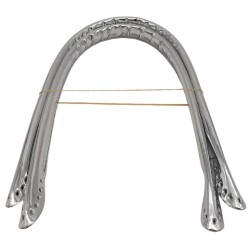 Angel Çanta Aksesuar Parlak Rugan Deri Pelikan Model Çanta Sapı Gri Renk - 3