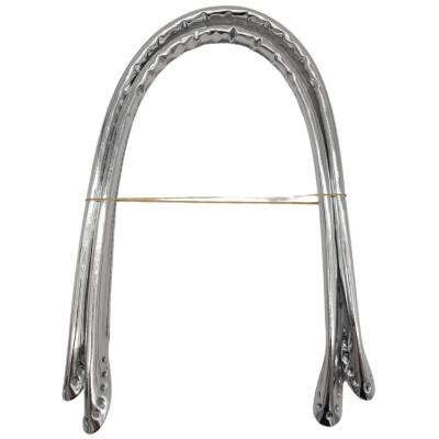 Angel Çanta Aksesuar Parlak Rugan Deri Pelikan Model Çanta Sapı Gri Renk - 1