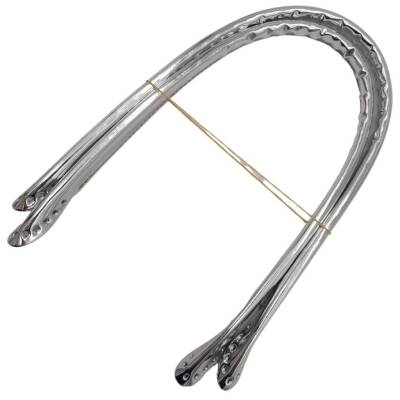 Angel Çanta Aksesuar Parlak Rugan Deri Pelikan Model Çanta Sapı Gri Renk - 2