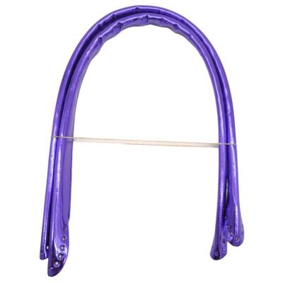 Angel Çanta Aksesuar Parlak Rugan Deri Pelikan Model Çanta Sapı Mor Renk - 1