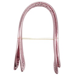 Angel Çanta Aksesuar Parlak Rugan Deri Pelikan Model Çanta Sapı Pudra Renk - Angel Çanta Aksesuar